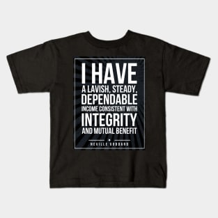 Neville Goddard quote Subway style (white text on black) Kids T-Shirt